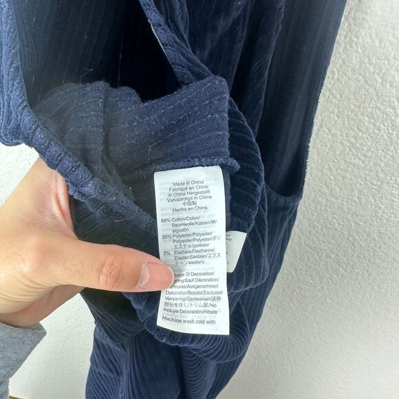 Madewell Texture & Thread Velour Corduroy Overalls M Boho Minimalist Soft - Picture 9 of 10